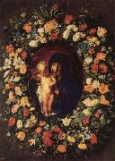 Madonna and  Child Wreathed wih Flowers, Jacob Jordaens